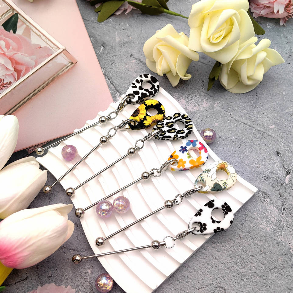 Wholesale 6pcs Beadable Cup Charm DIY Straw Charm Cup Charm Beadable Blank Bar